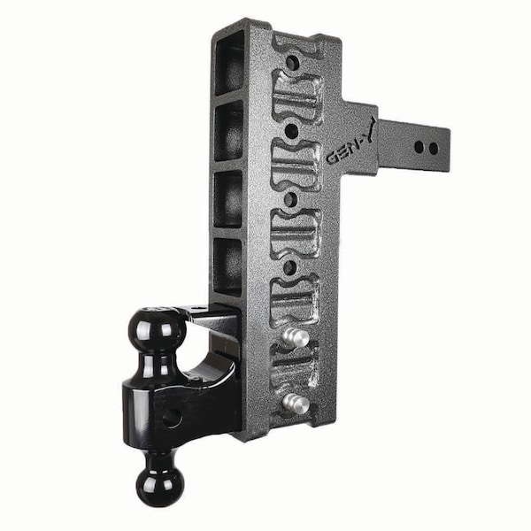 MEGA-DUTY 2.5 Shank 12 Offset Drop 3.5K TW 32K Hitch & GH-0161 Dual-Ball & GH-0162 Pintle Lock
